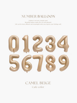 Number balloon (cafe color)