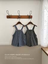 Ellis stripe short overalls