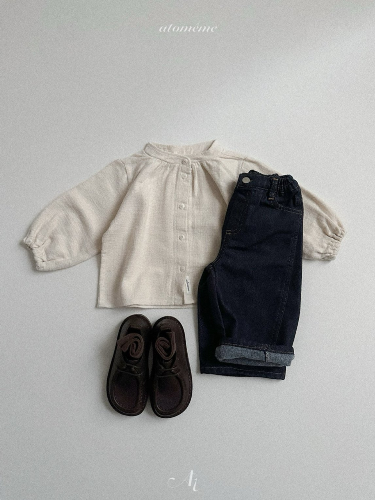 [atomeme] No-fade Curved Denim