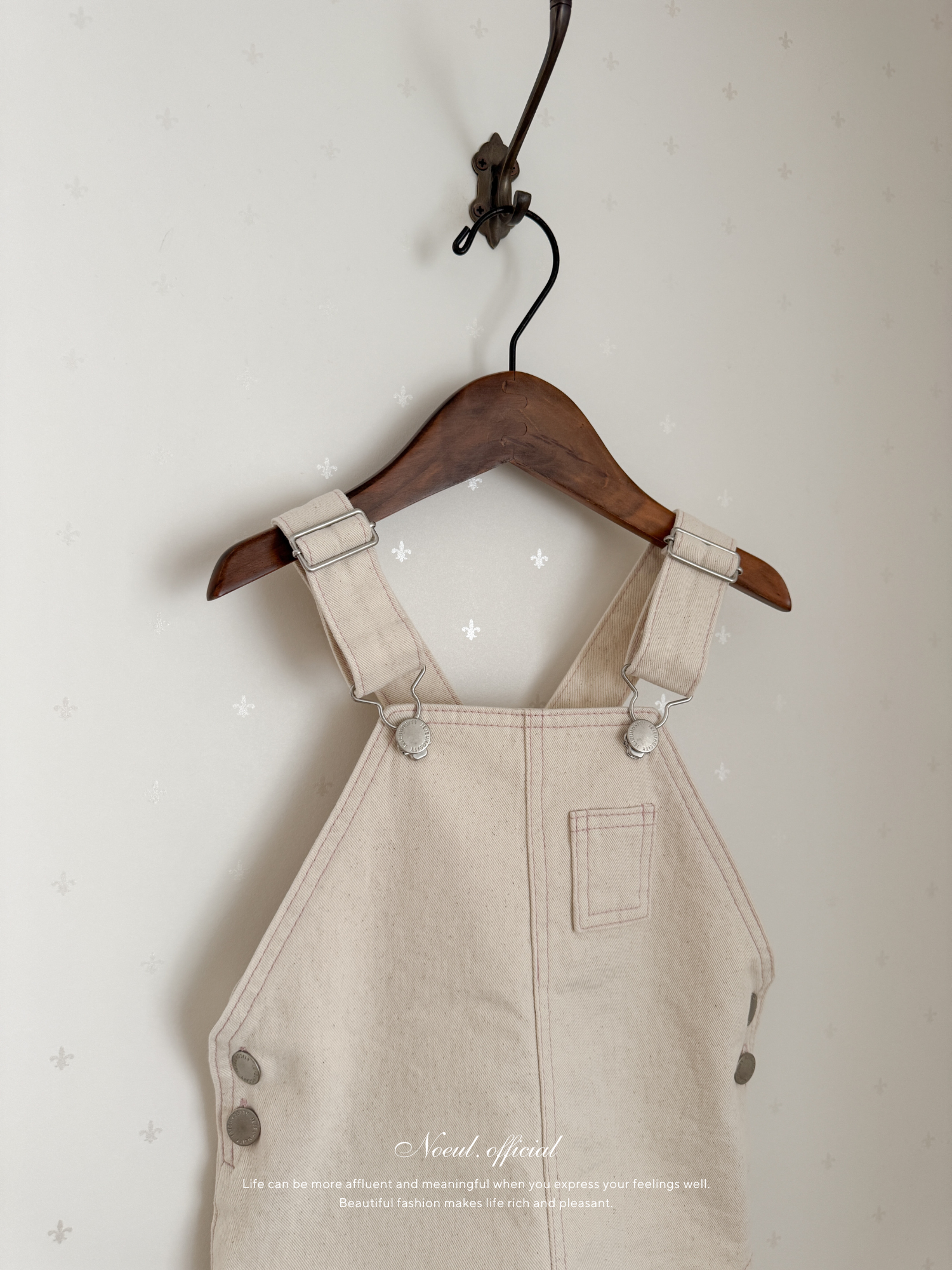 Cotton berry short overalls