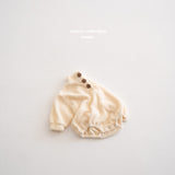 ［anggo］Cream button rompers