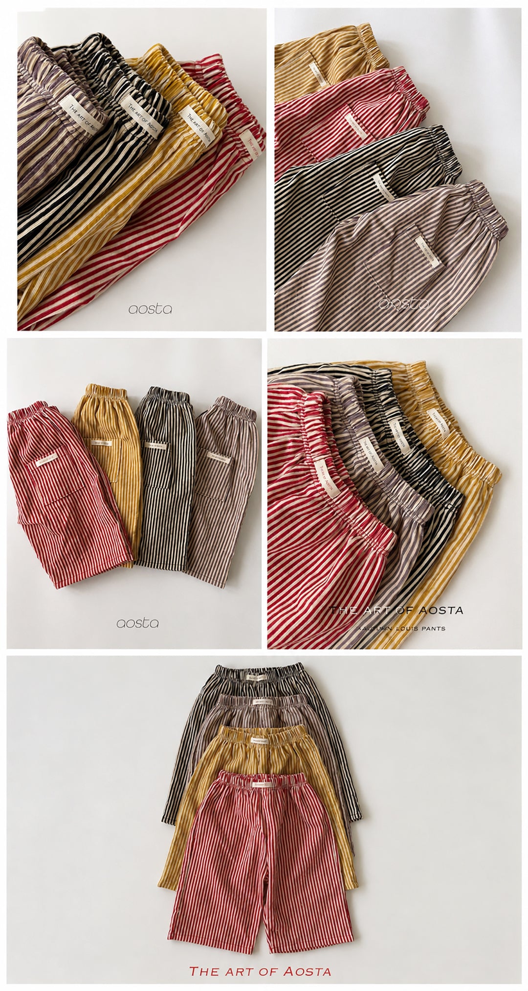 ［Aosta］Louis Stripe Pants