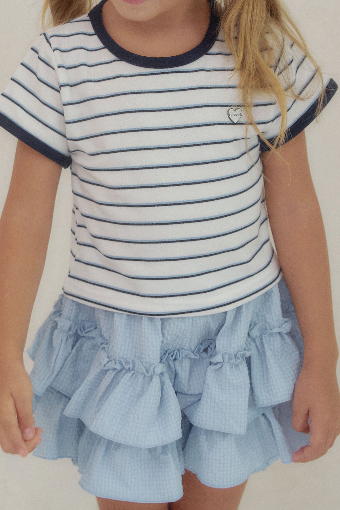 ［momo ann］Soft stripe tee