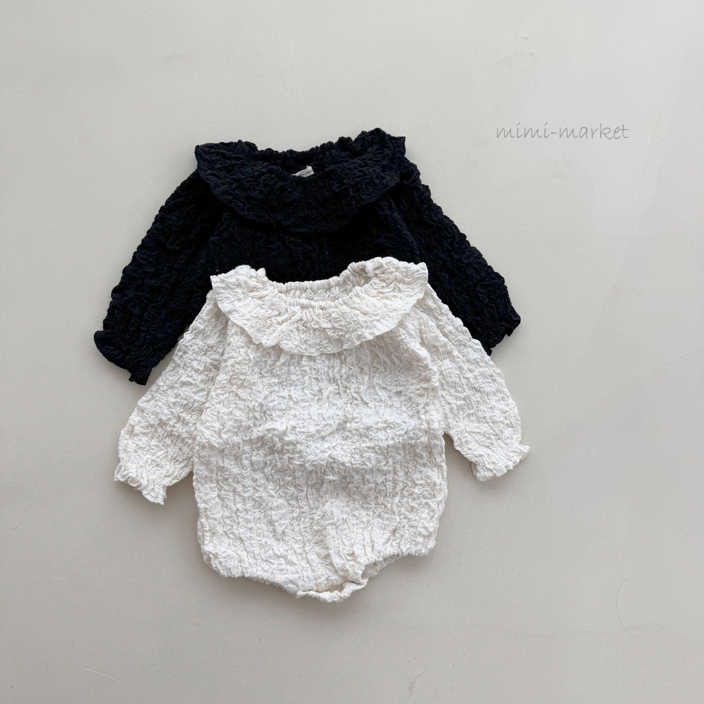 ［mimi market］Screw collar rompers