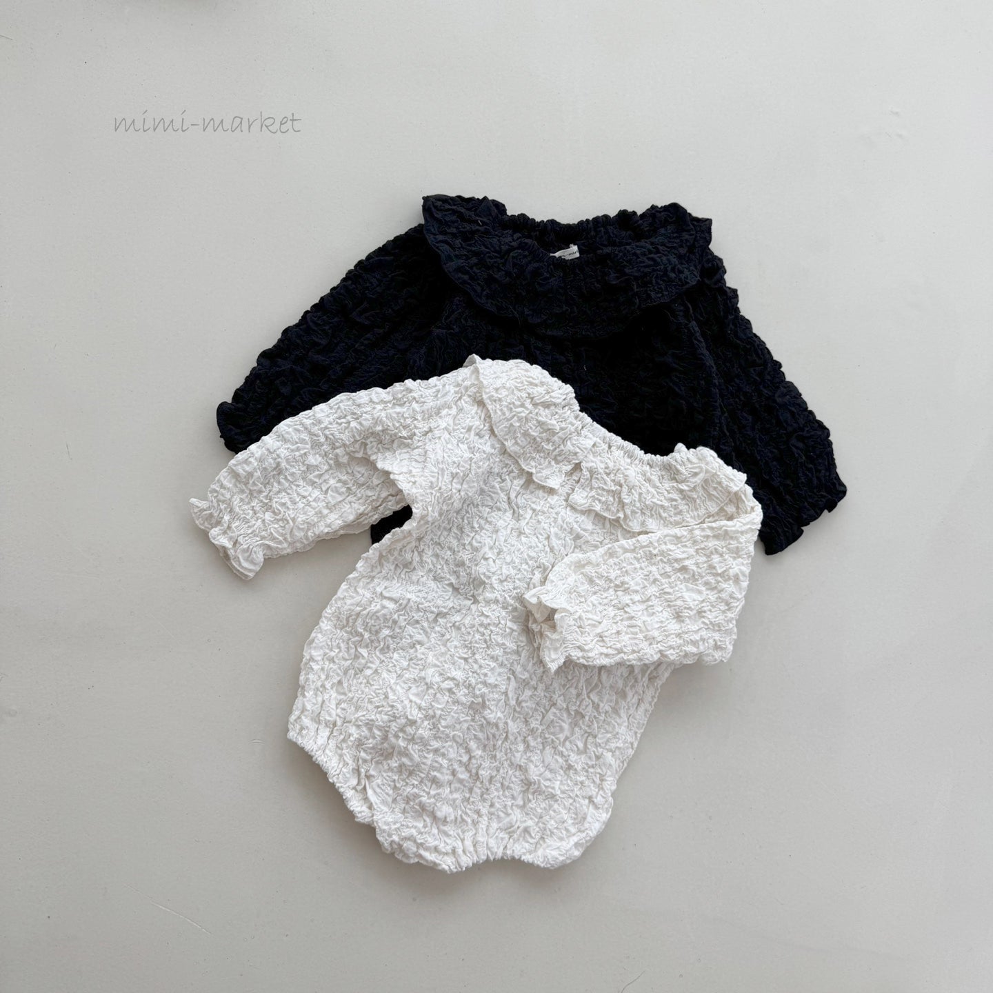 ［mimi market］Screw collar rompers