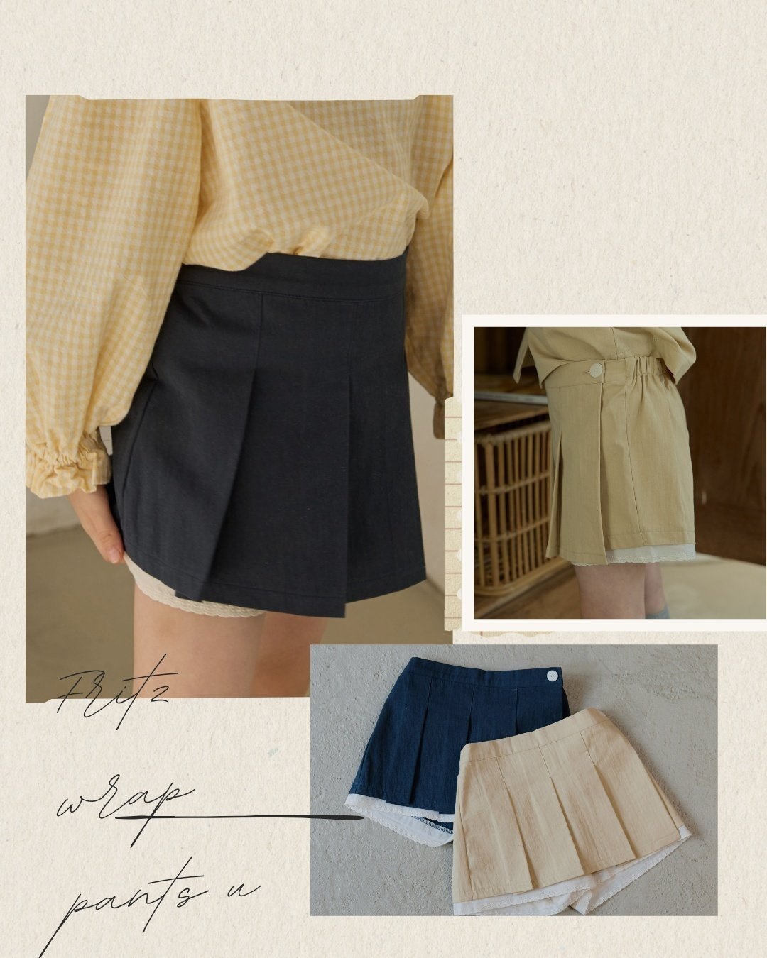 ［mon Atelier］Fritz wrap pants