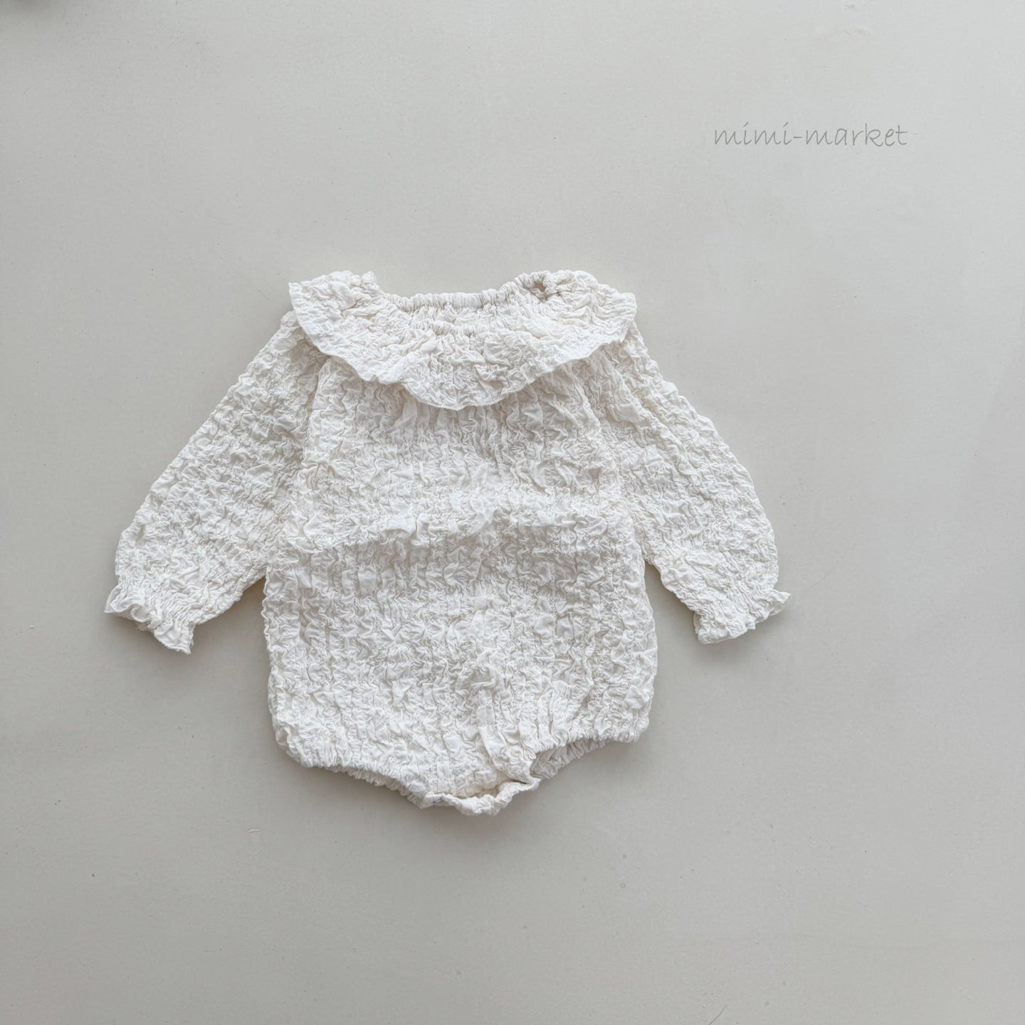 ［mimi market］Screw collar rompers