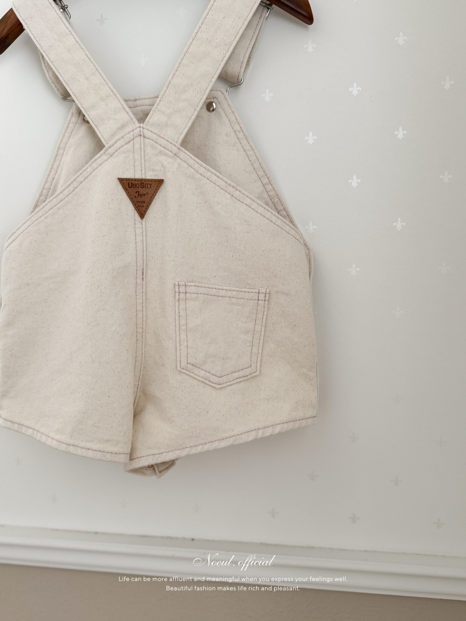 Cotton berry short overalls