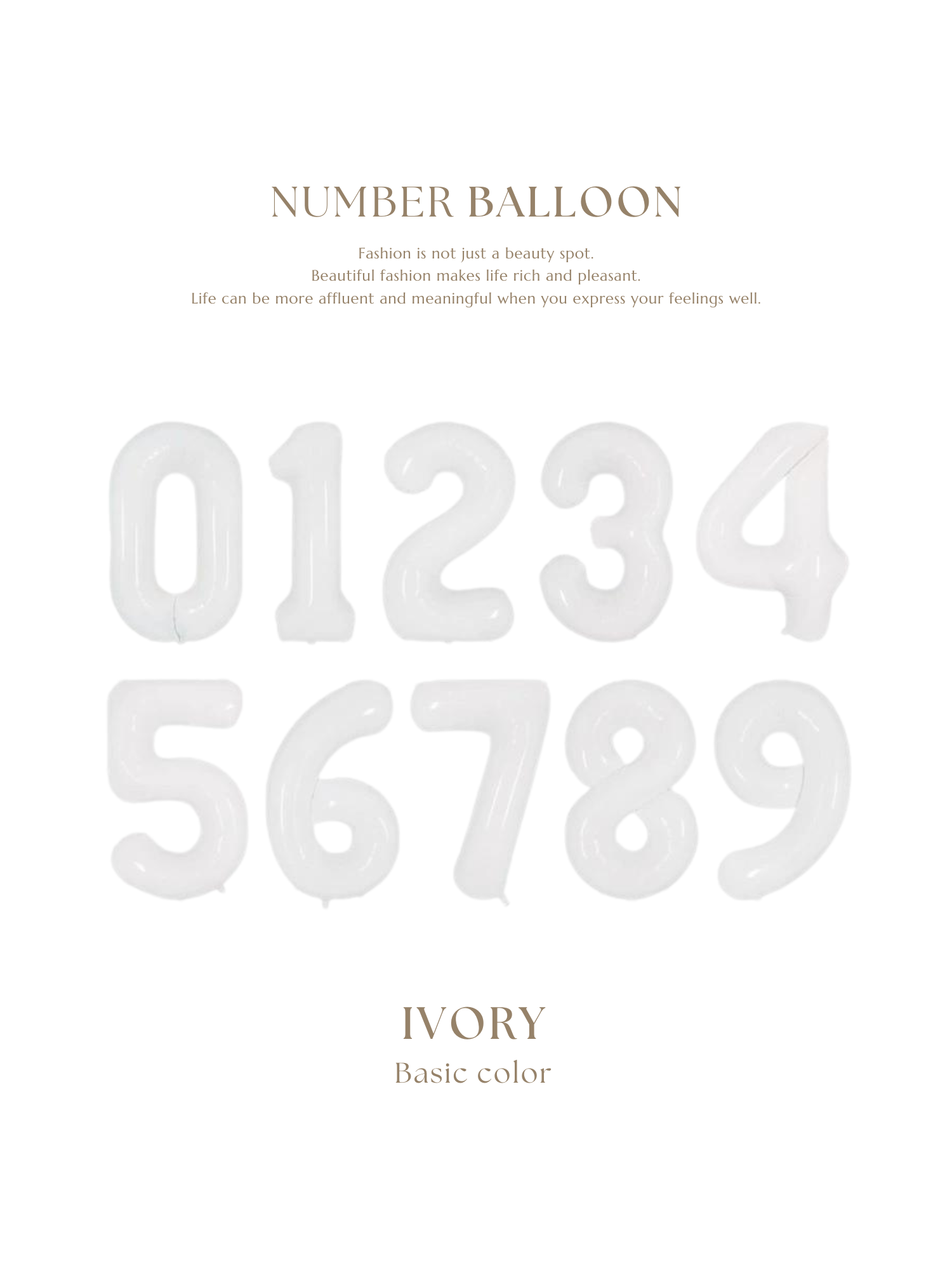 Number balloon (basic color)