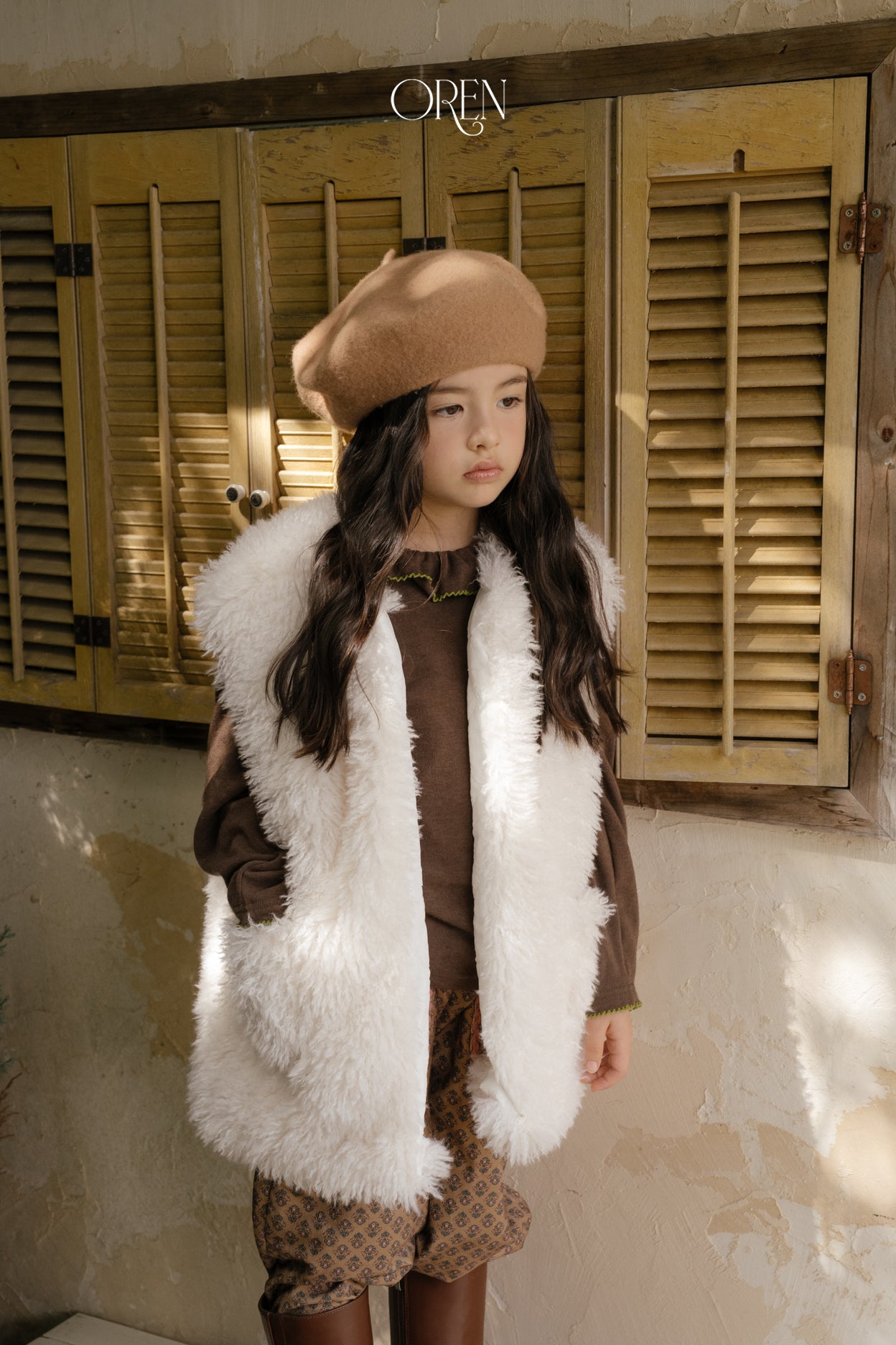 [OREN] Shirley sherpa fur vest
