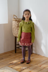 [OREN] Bella embroidery culotte pants