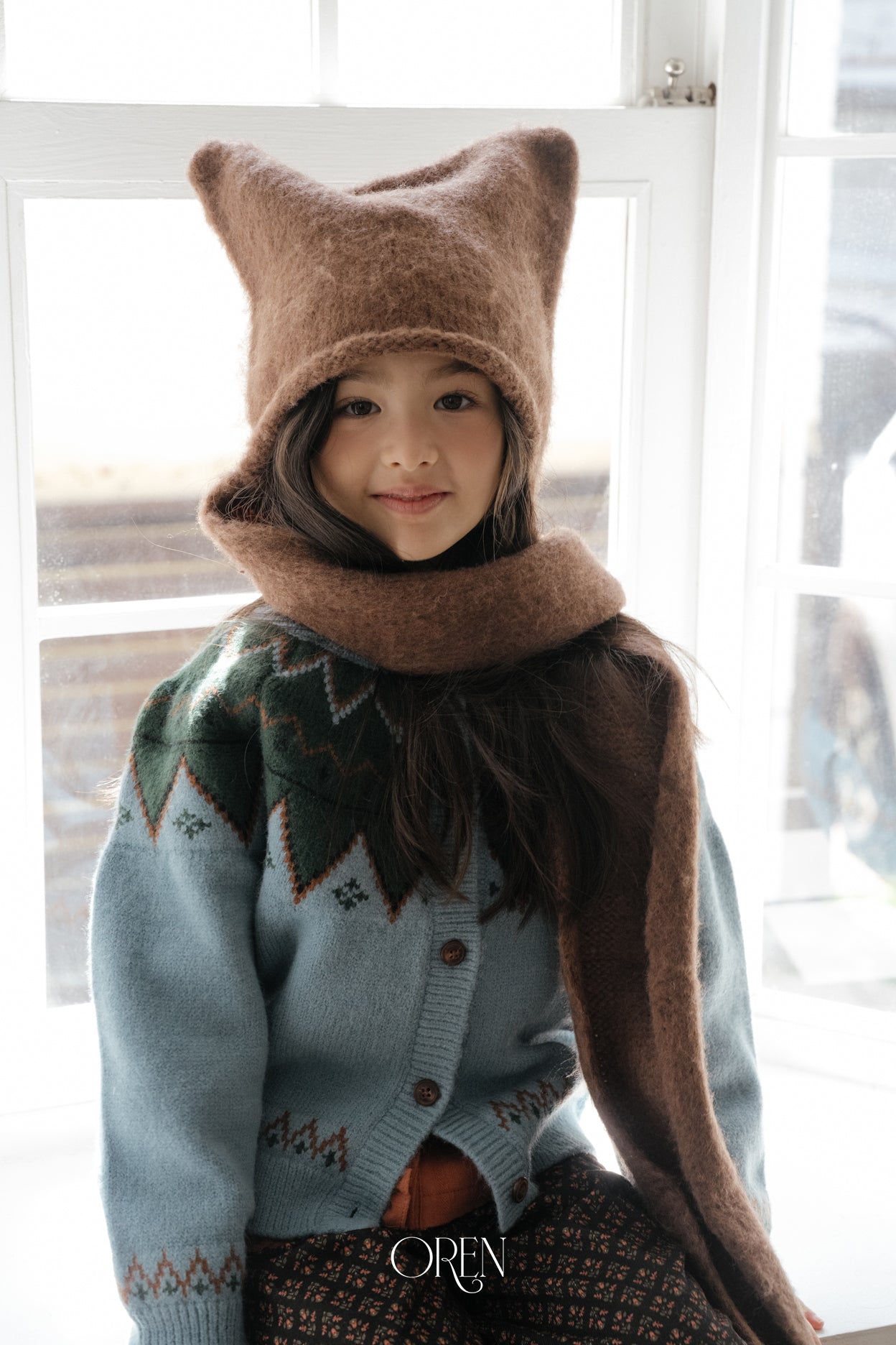 [OREN] Cat muffler beanie
