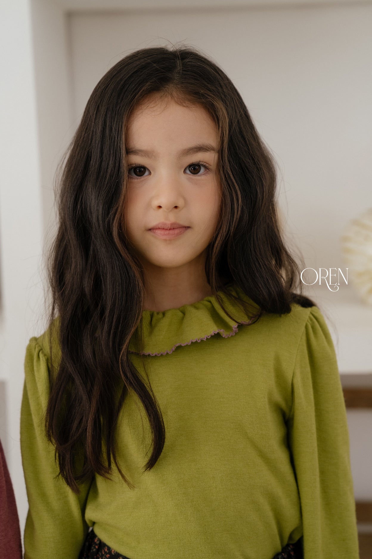 [OREN] Blooming frill picot tee