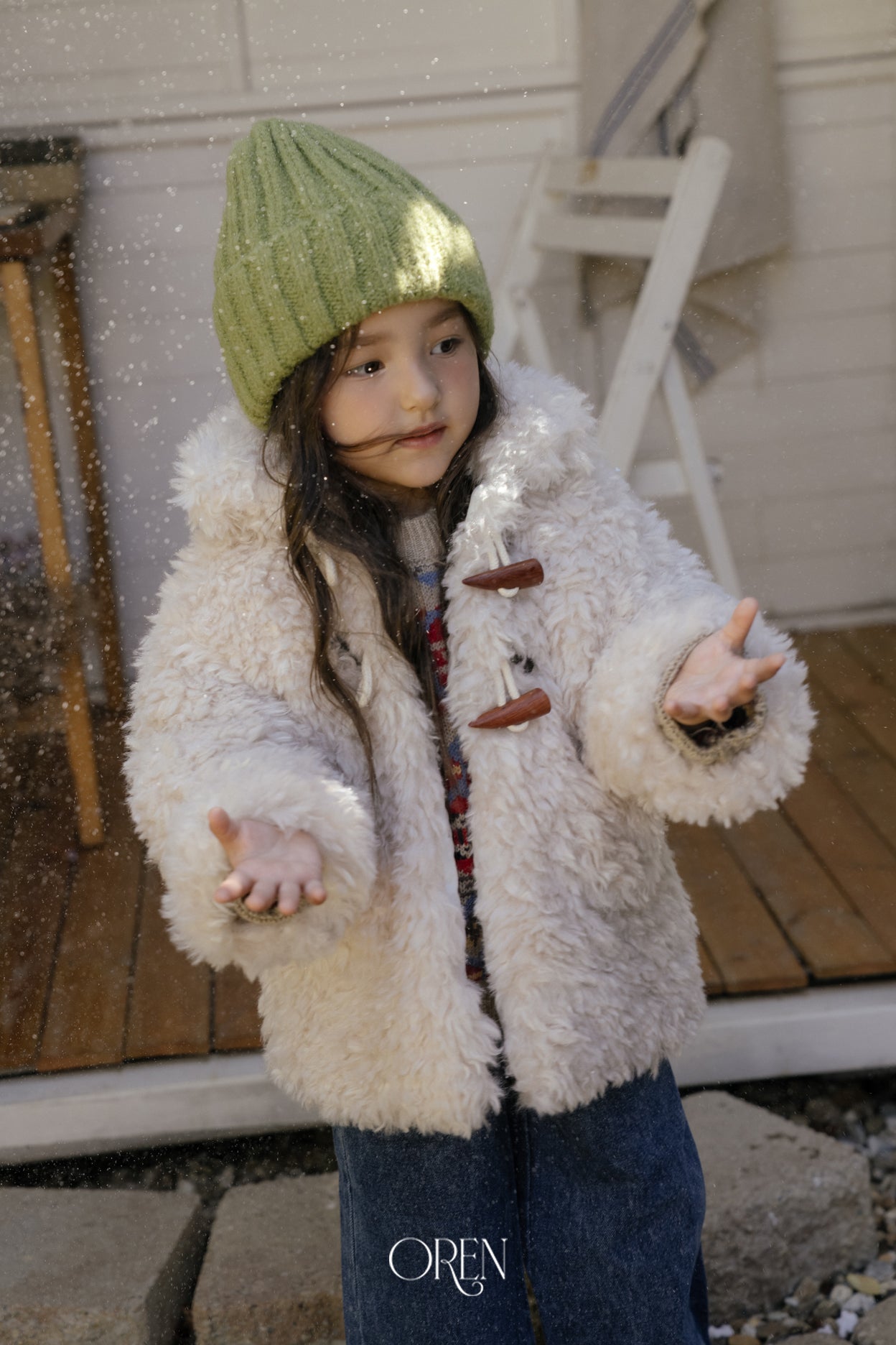 [OREN] Berni toggle fur jacket