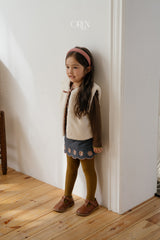 [OREN] Bella embroidery culotte pants