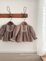 Chocolate smock blouse