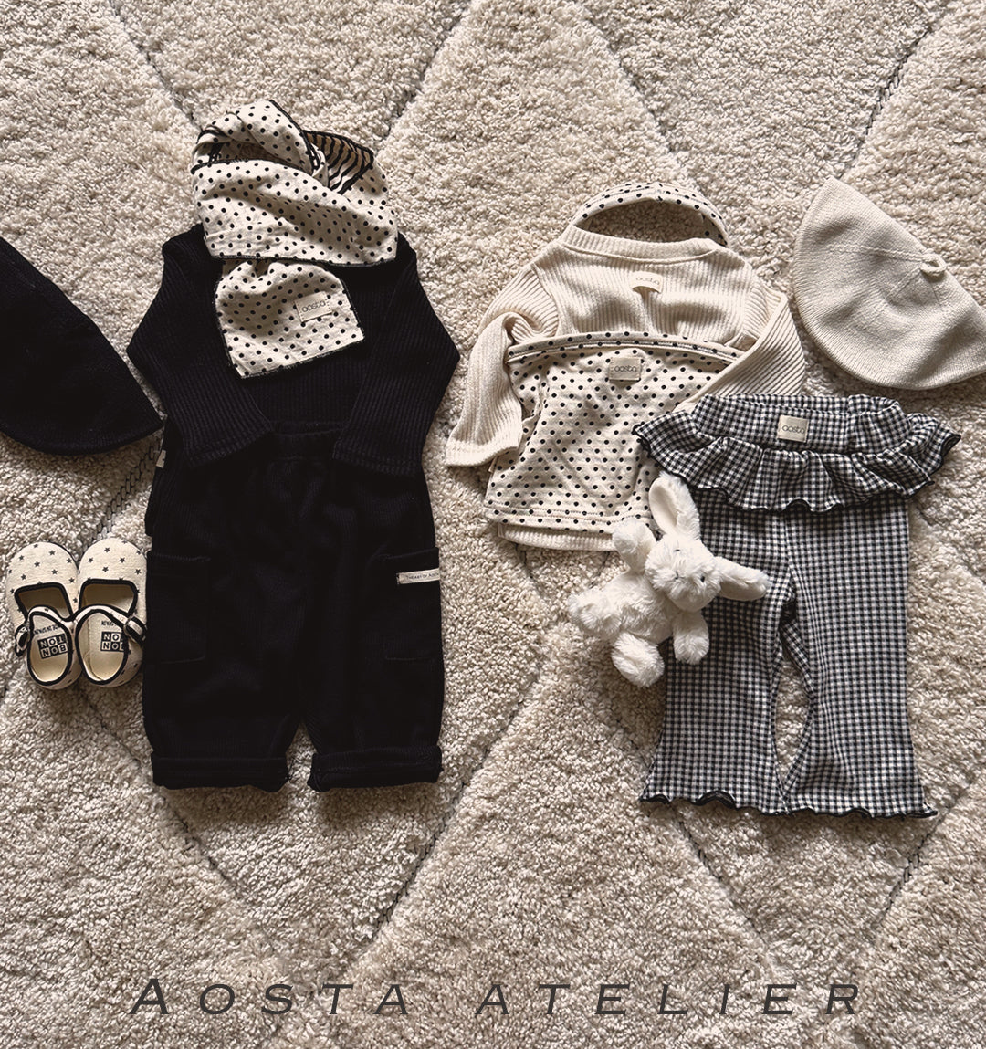 ［Aosta］Kiki Frill Check Pants