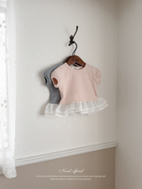 Peach stripe shasha tee