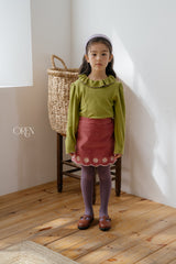 [OREN] Bella embroidery culotte pants