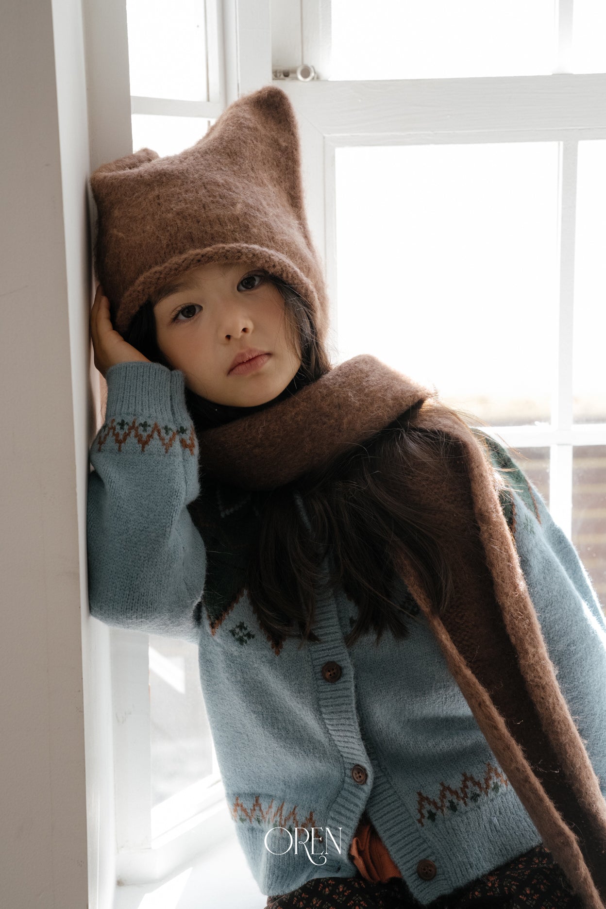 [OREN] Cat muffler beanie