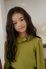 [OREN] Blooming frill picot tee