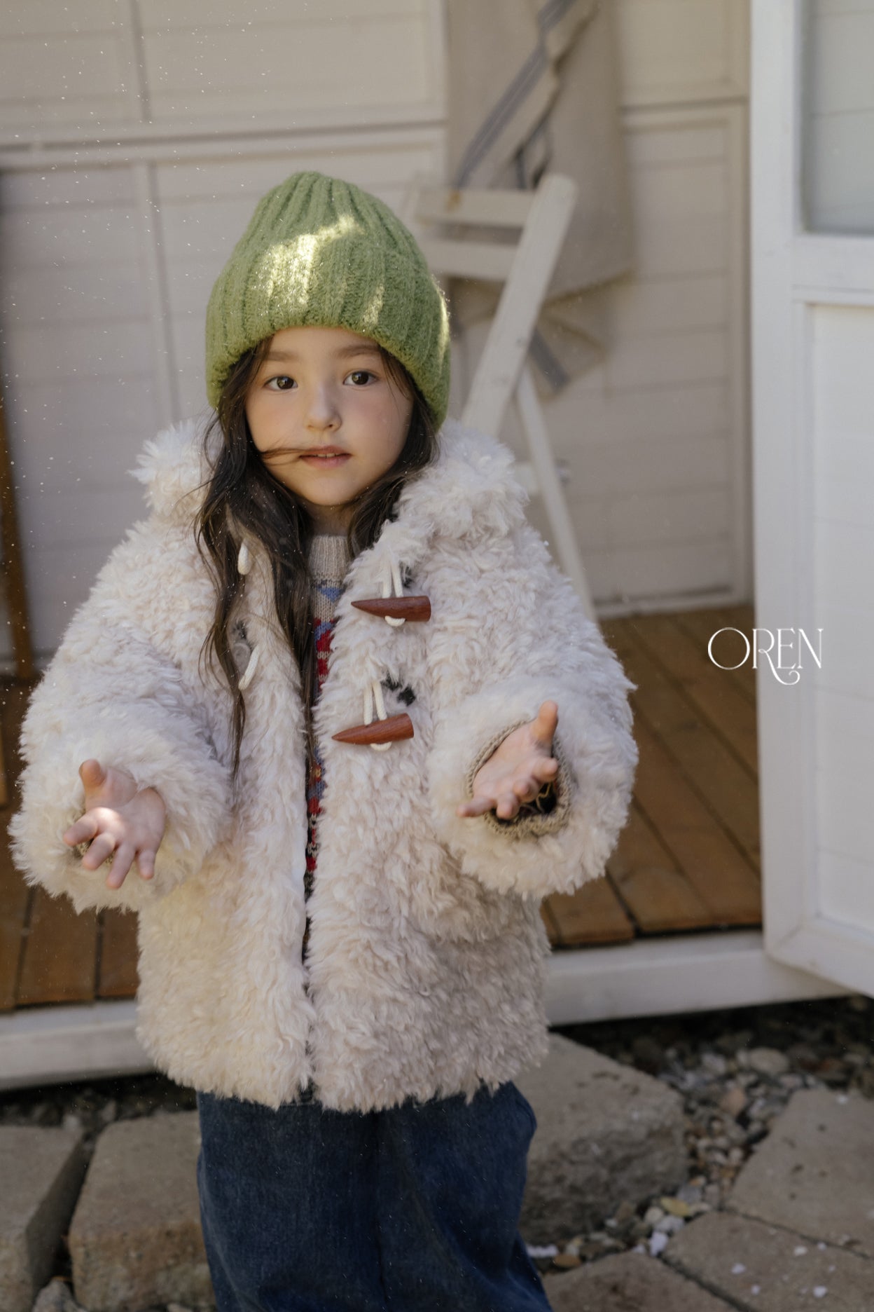 [OREN] Berni toggle fur jacket