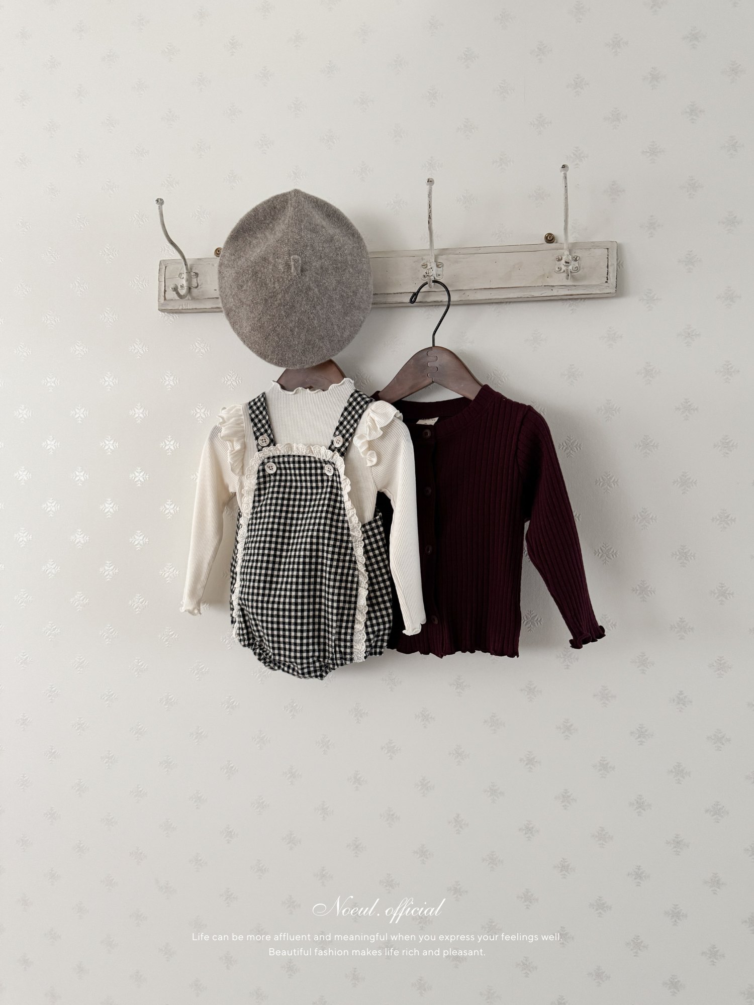 Petit lace suspender suit