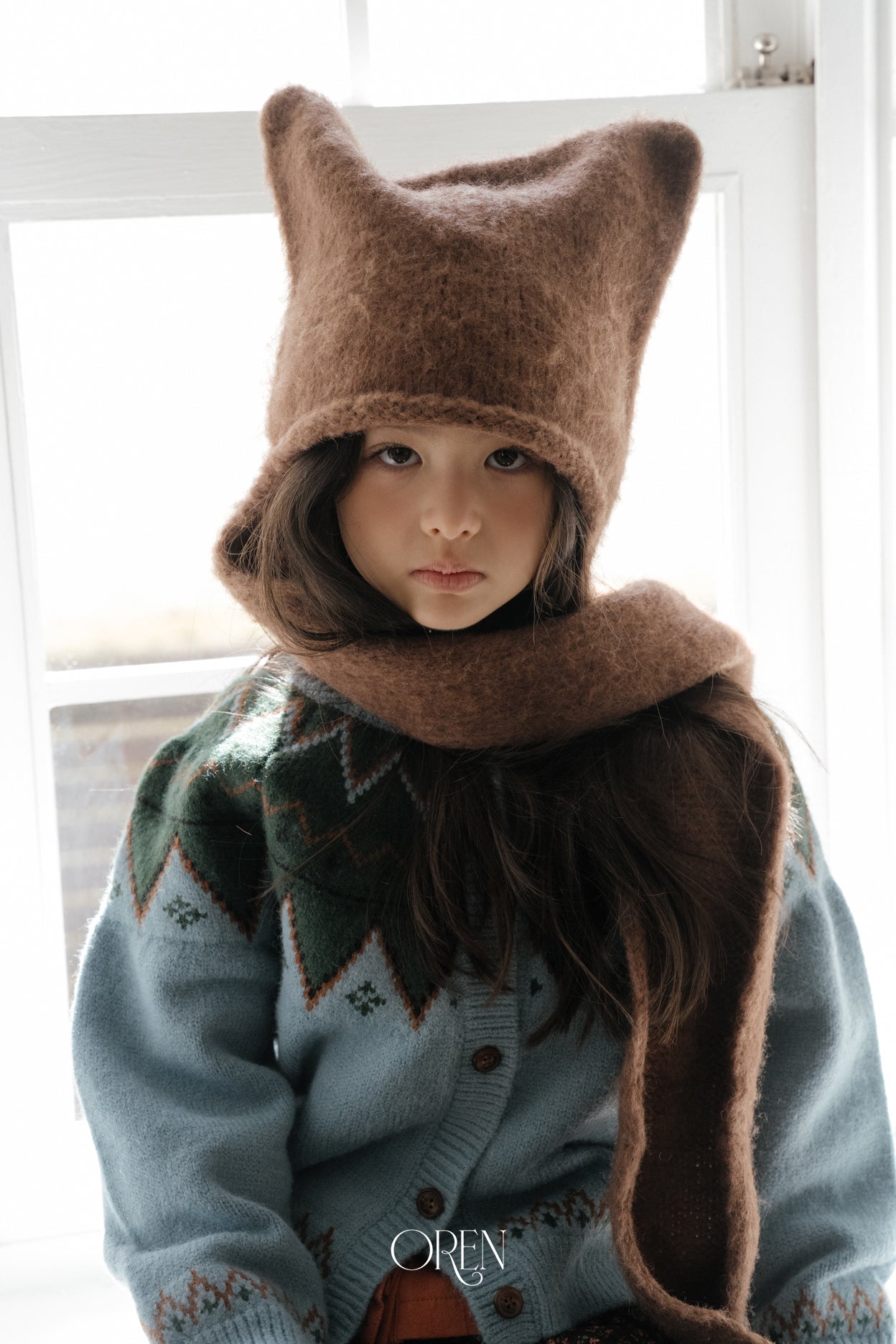 [OREN] Cat muffler beanie
