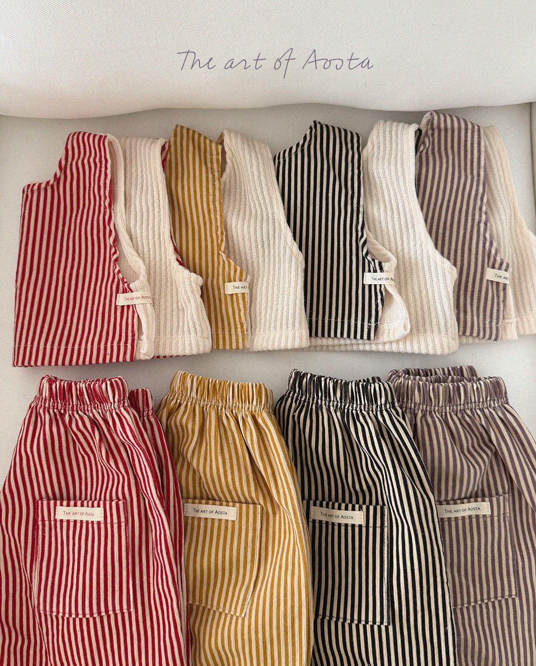 ［Aosta］Louis Stripe Pants