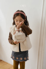 [OREN] Bella embroidery culotte pants