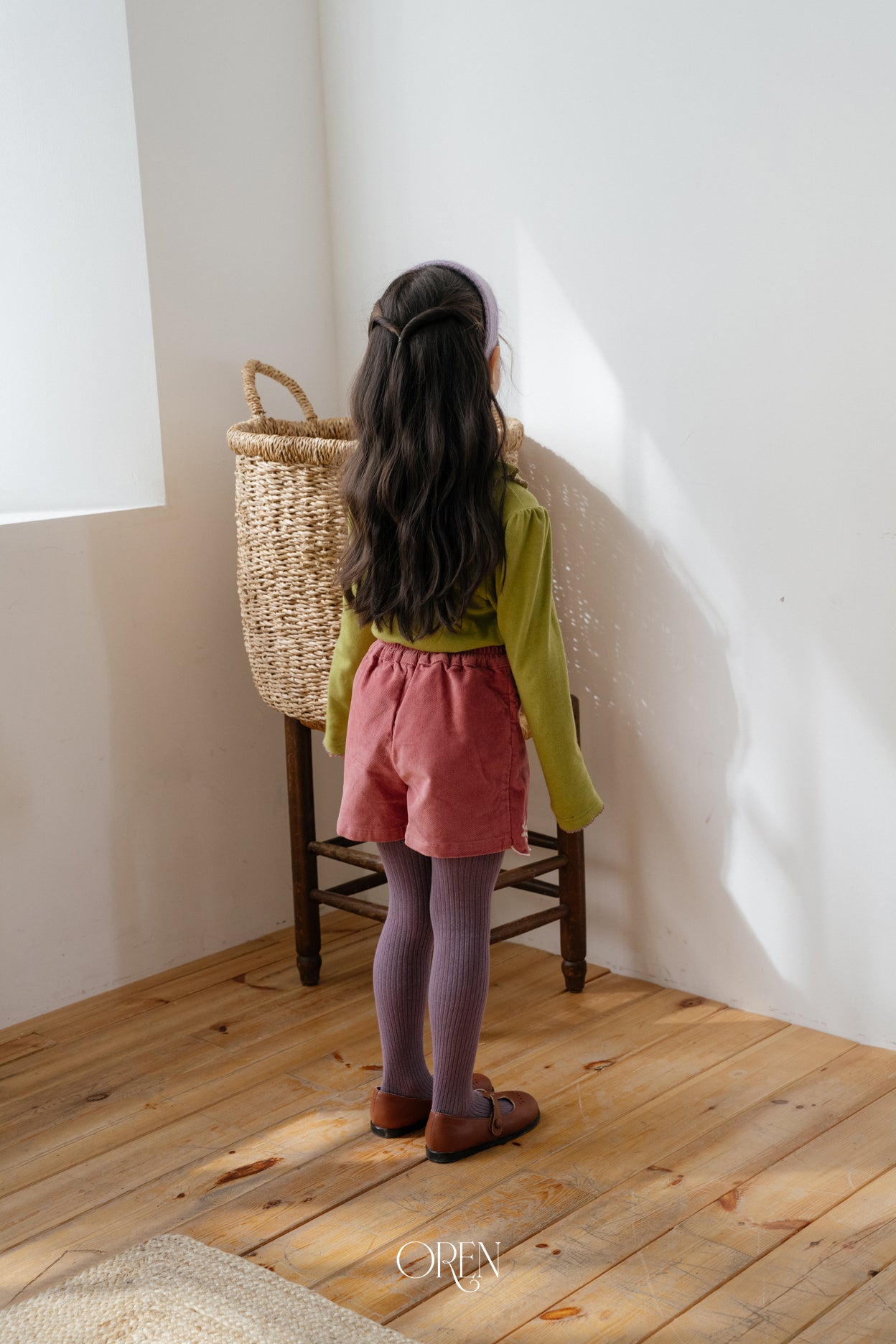 [OREN] Bella embroidery culotte pants