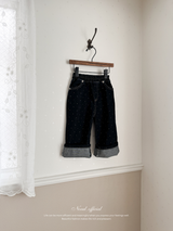 Dot denim pants