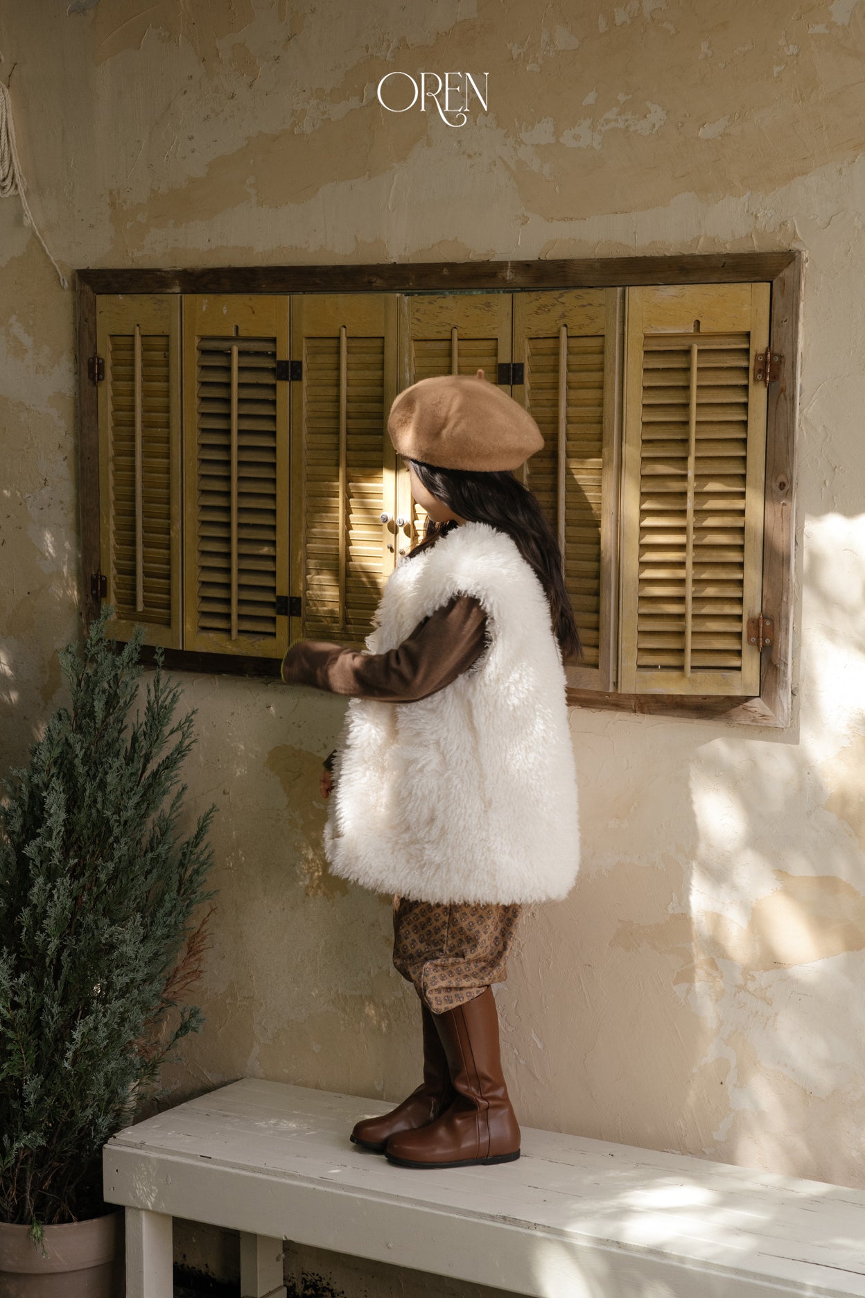 [OREN] Shirley sherpa fur vest