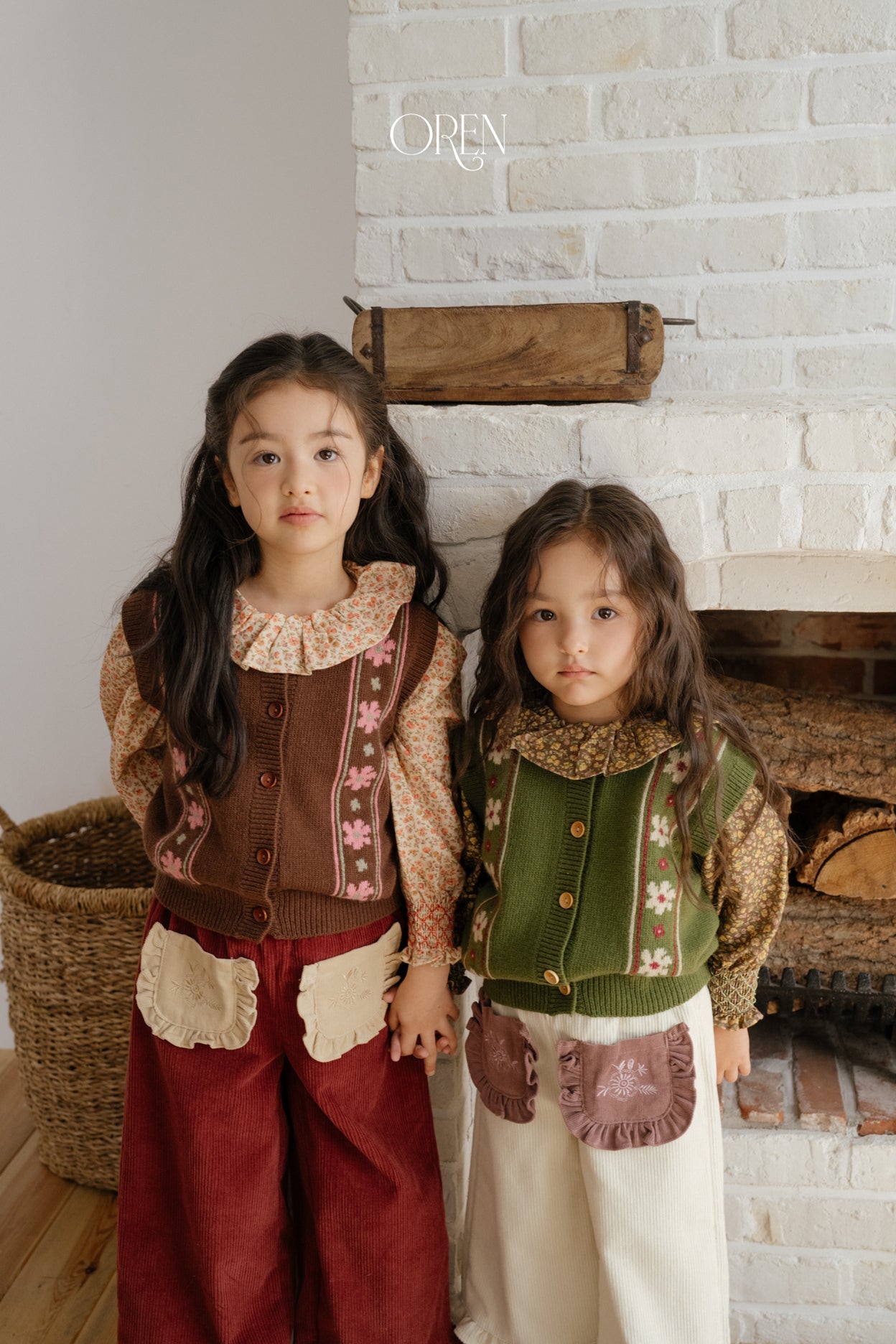 [OREN] Naomi frill corduroy pants