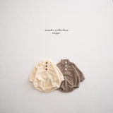 ［anggo］Cream button rompers