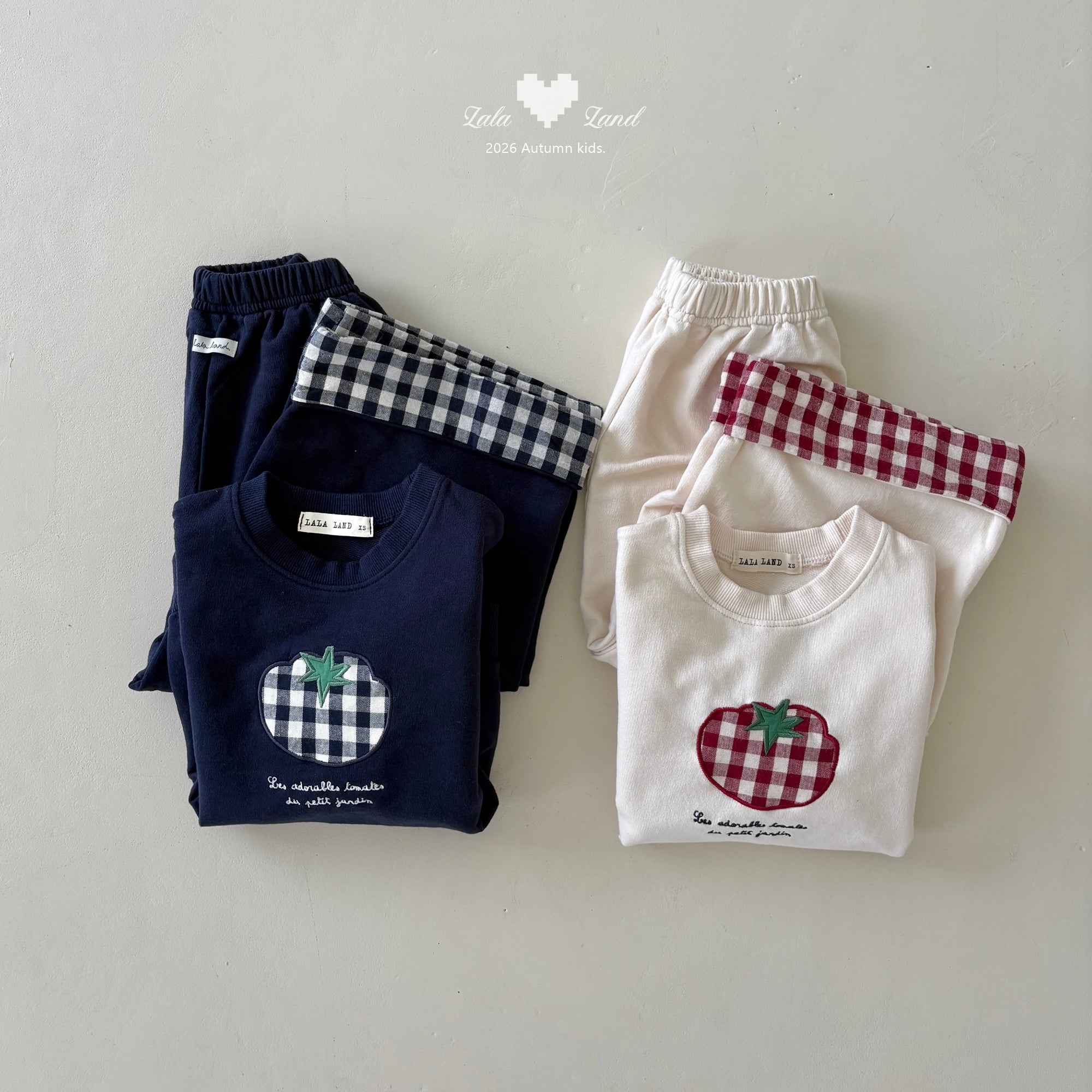 ［Lala land］Check roll up pants