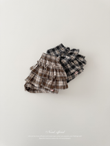 Roman check cancan pants