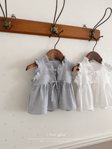 Layered ribbon frill one-piece (baby)
