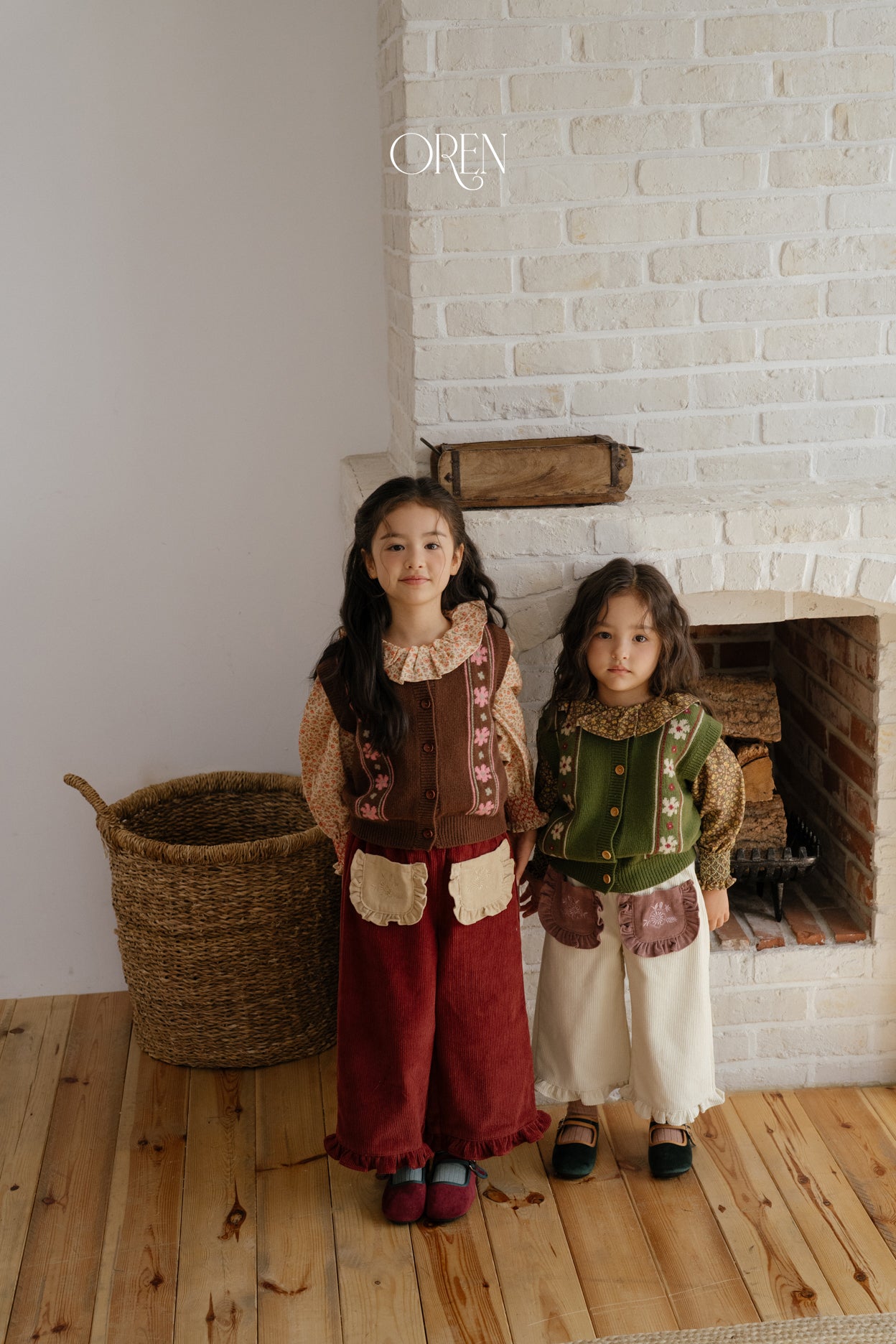 [OREN] Naomi frill corduroy pants
