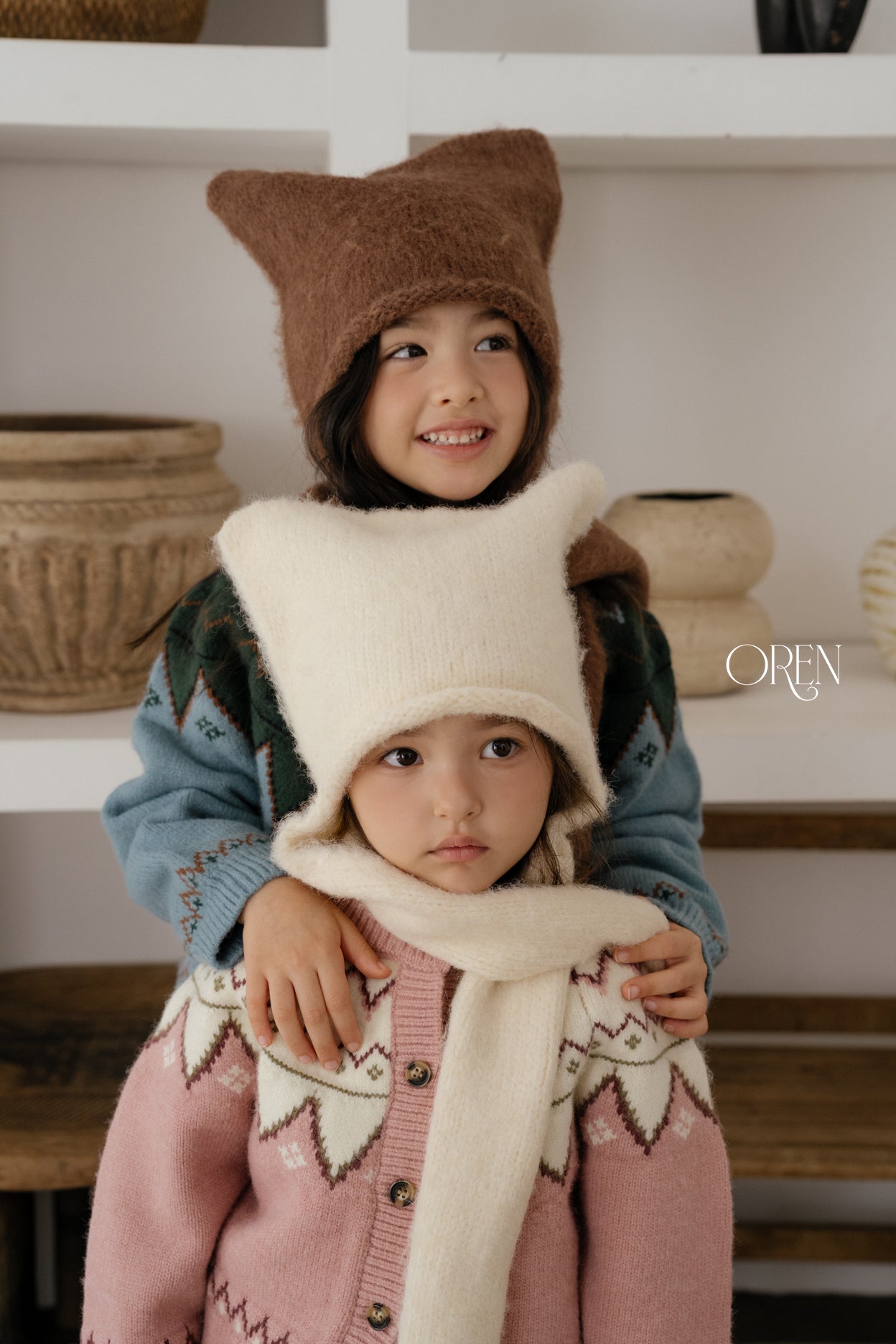 [OREN] Cat muffler beanie