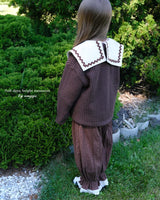 ［anggo］Nutella collar blouse
