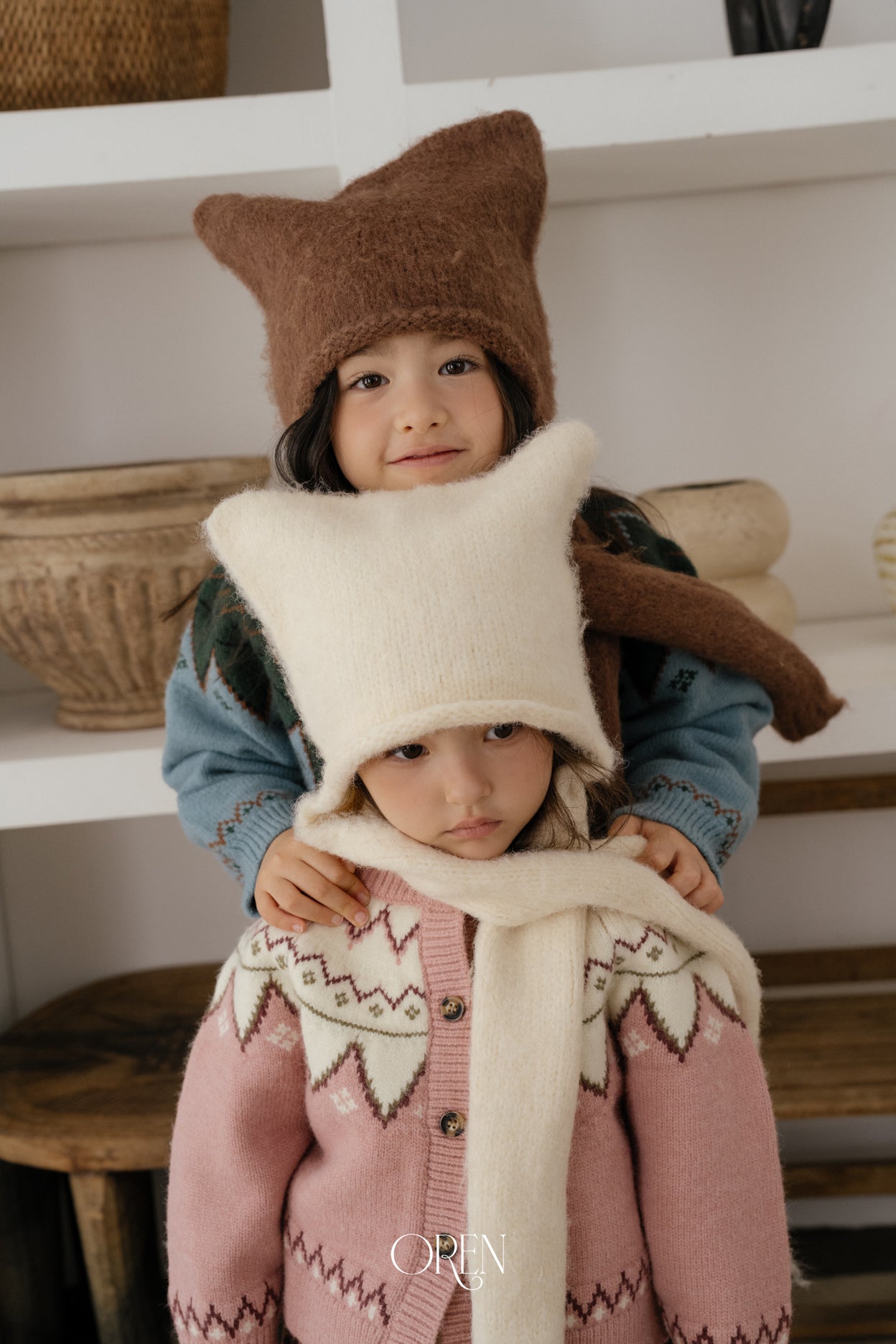 [OREN] Cat muffler beanie