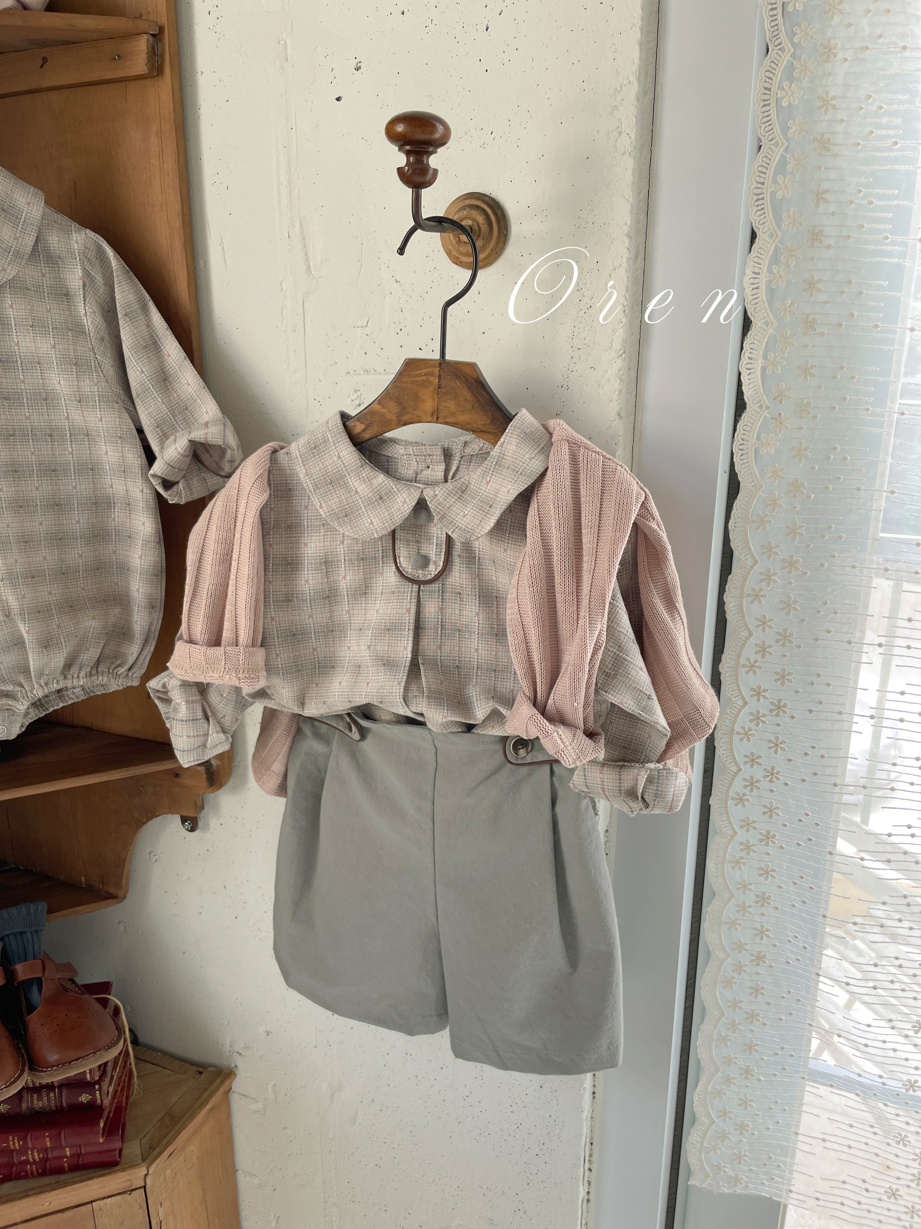 ［OREN］Allo cardigan & beret set