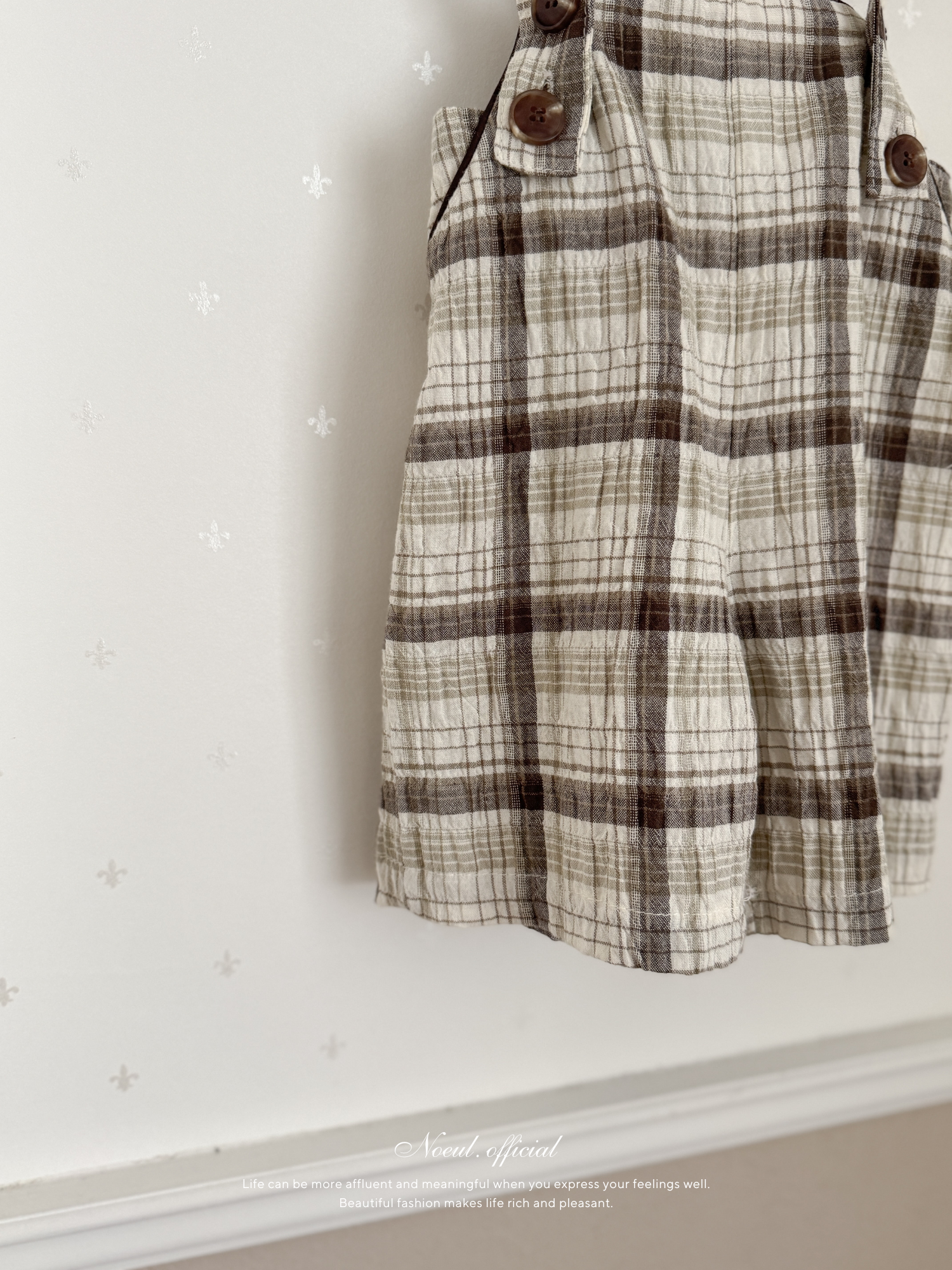 Miserable check suspender pants