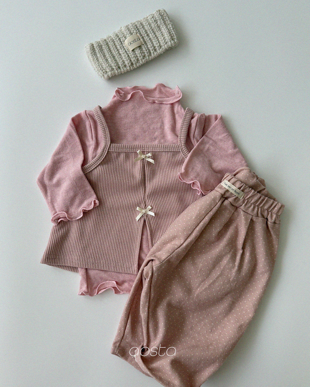 ［Aosta］Milk Dot Pants