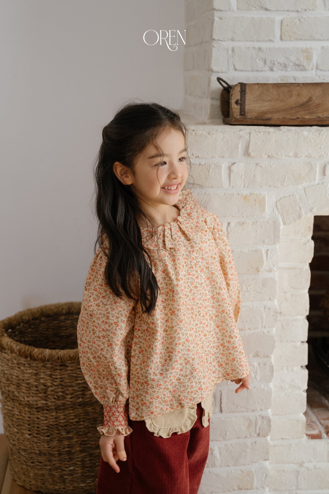 [OREN] Rivka frill blouse
