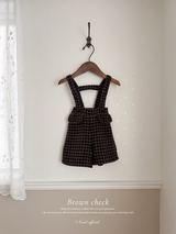 Miel check suspender pants
