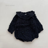 ［mimi market］Screw collar rompers