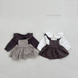 ［mimi market］Check apron one-piece