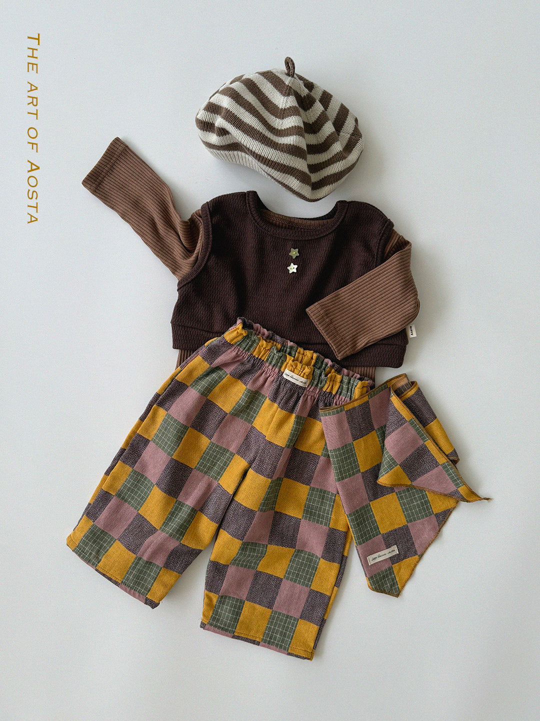 ［Aosta］Patchwork Pants